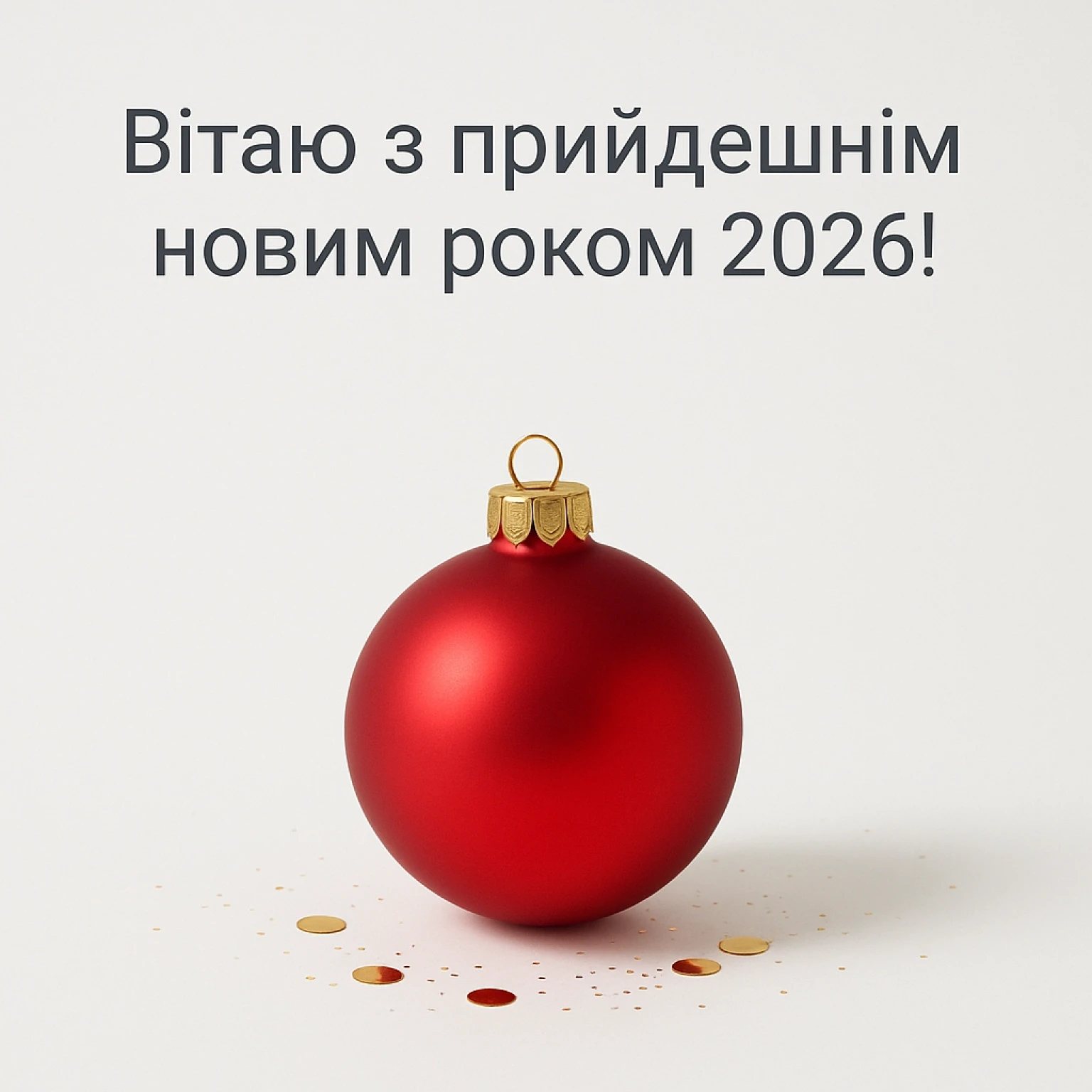 Привітання з прийдешнім новим роком 2026