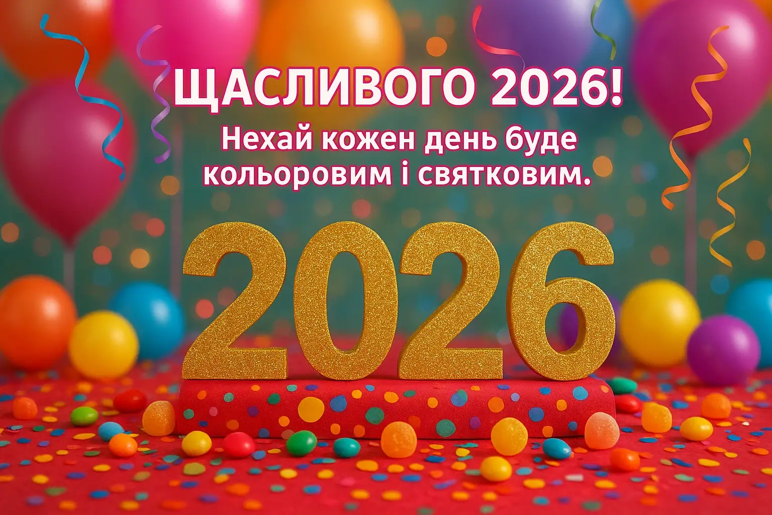 Привітання з прийдешнім новим роком 2026
