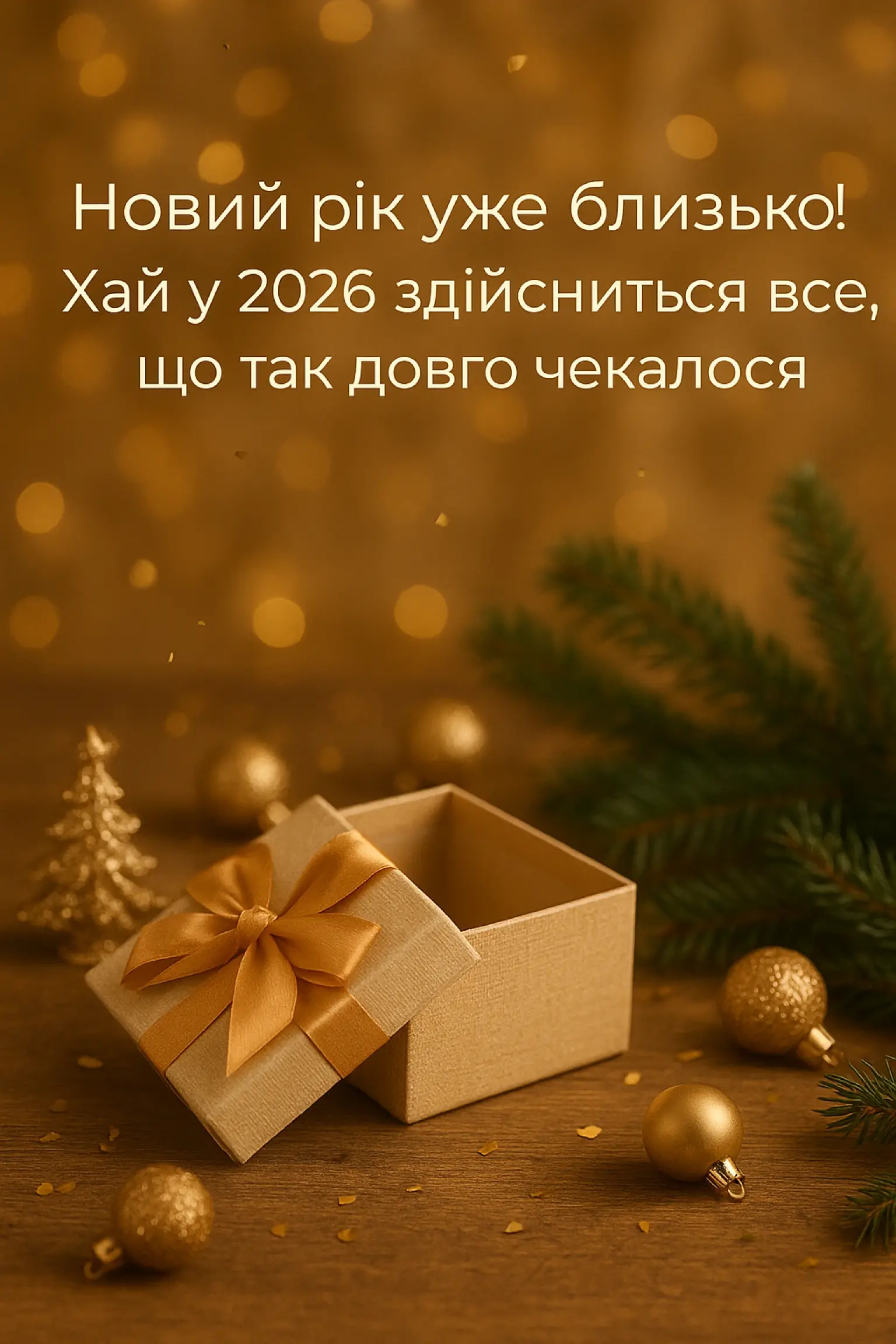 Привітання з прийдешнім новим роком 2026