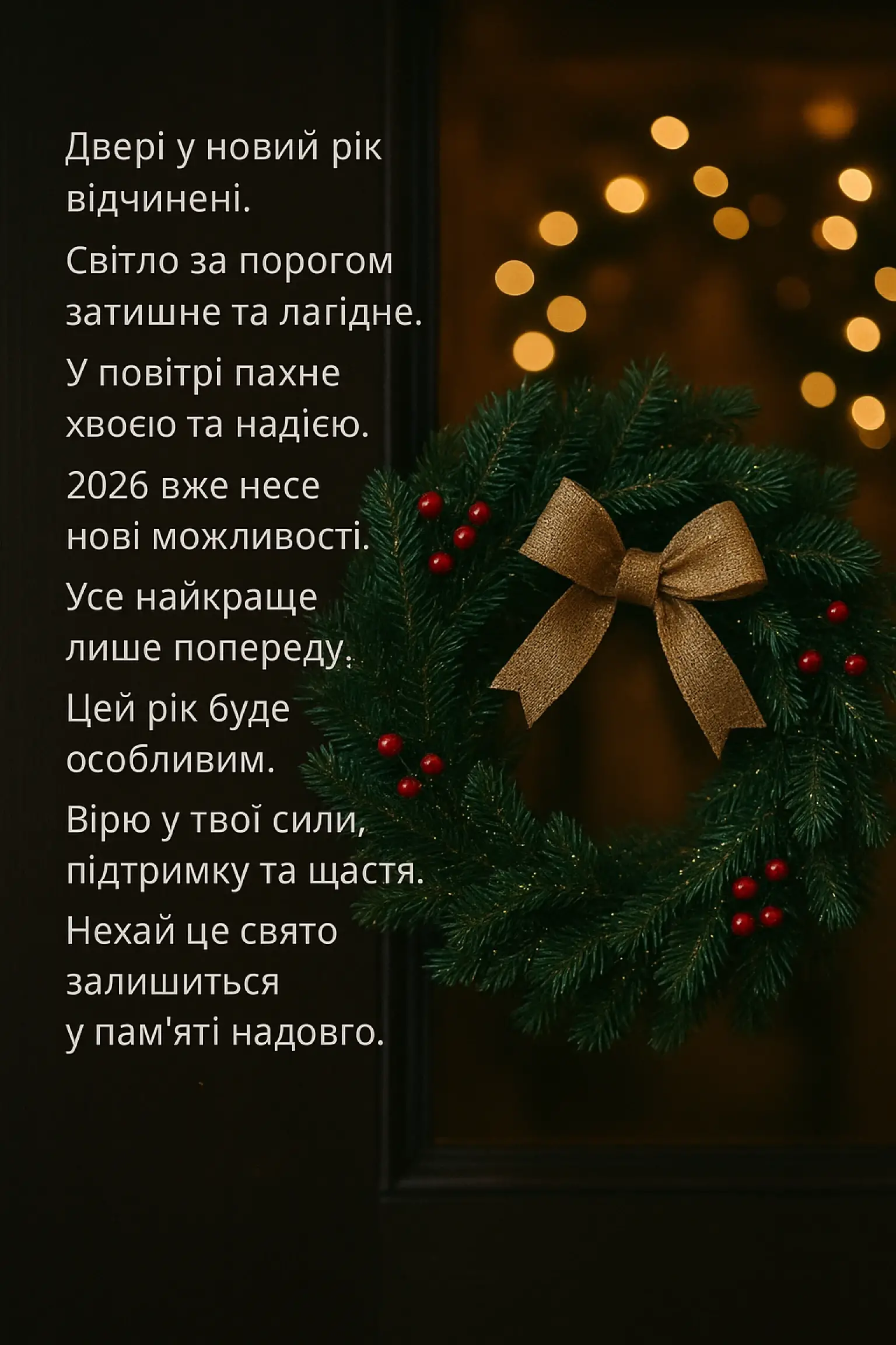 Привітання з прийдешнім новим роком 2026