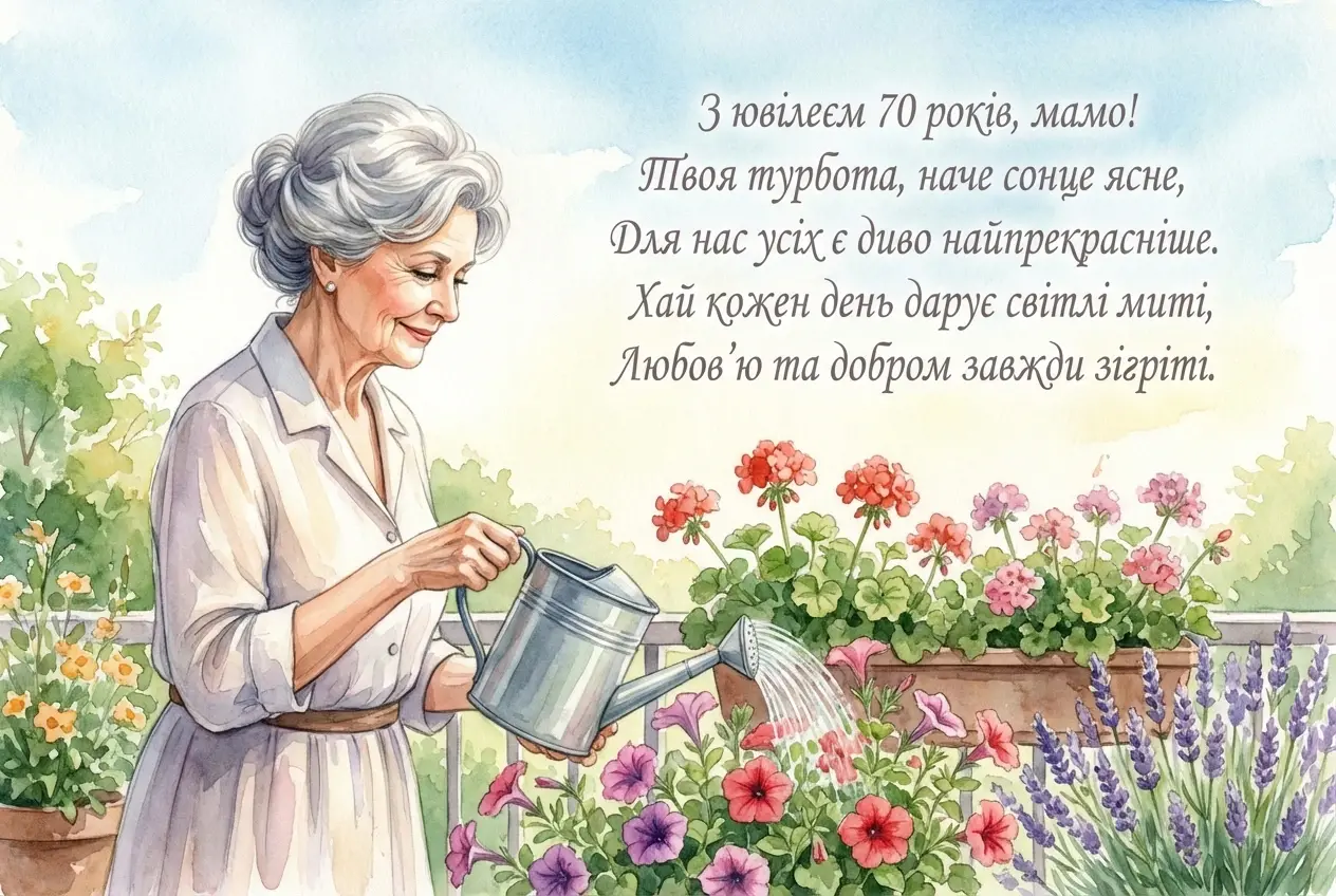 вітання мамі з ювілеєм 70 років