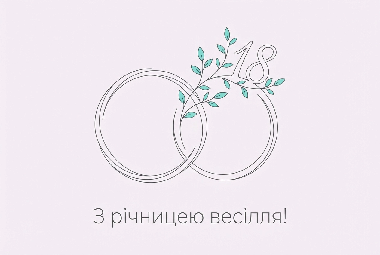 річниця весілля 18 років