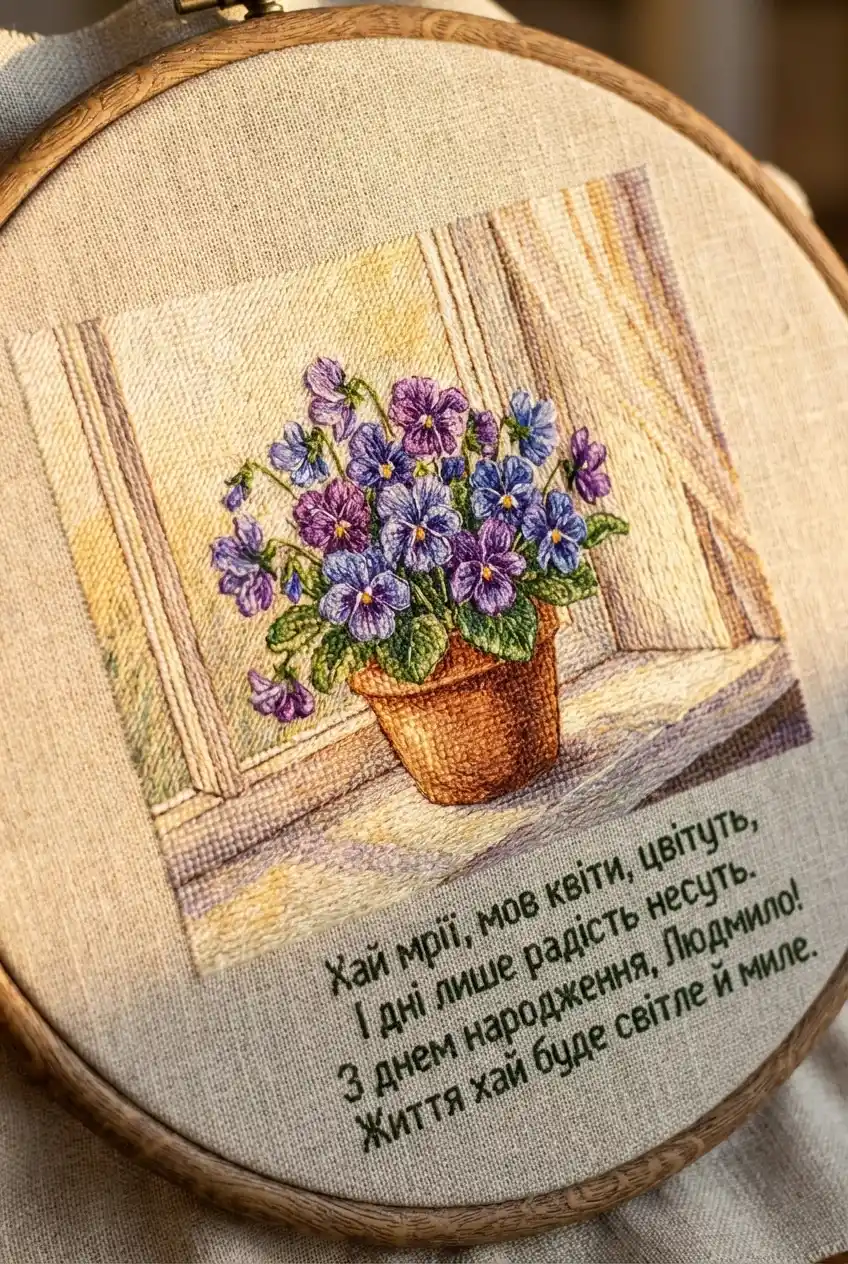 листівка з днем народження людмила