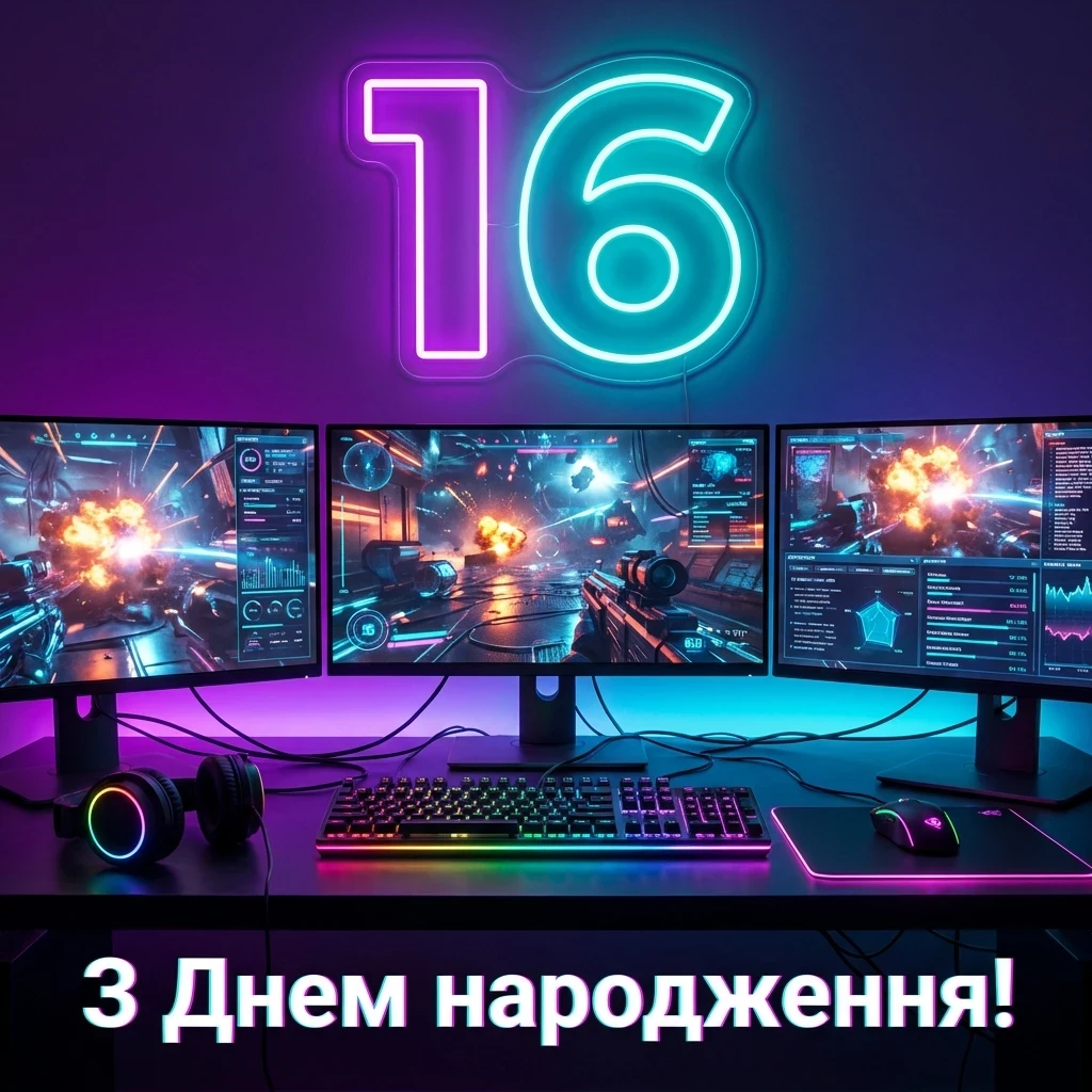 привітання з днем народження на 16 років