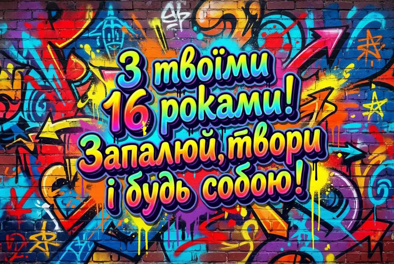 привітання з днем народження на 16 років