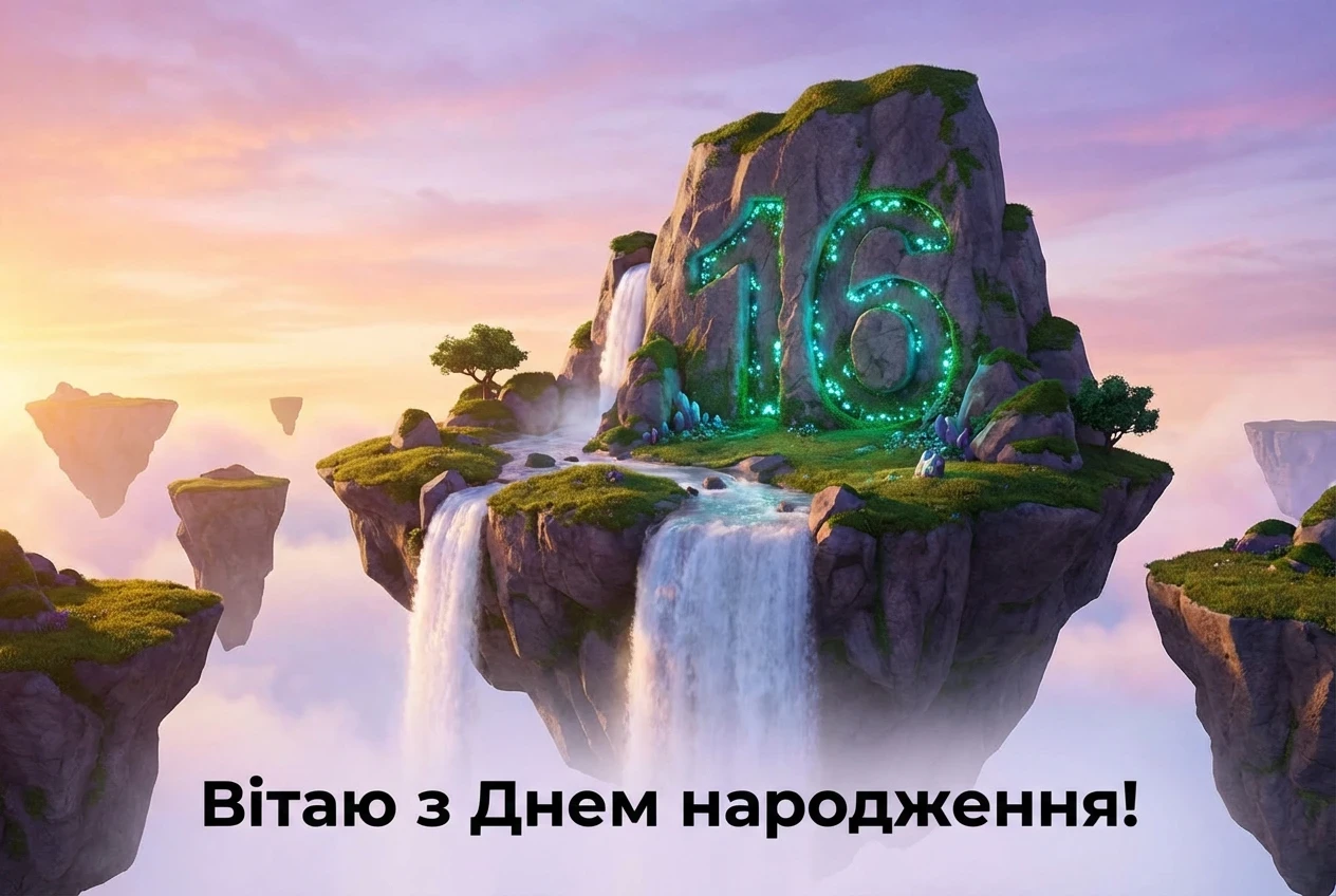 привітання з днем народження на 16 років