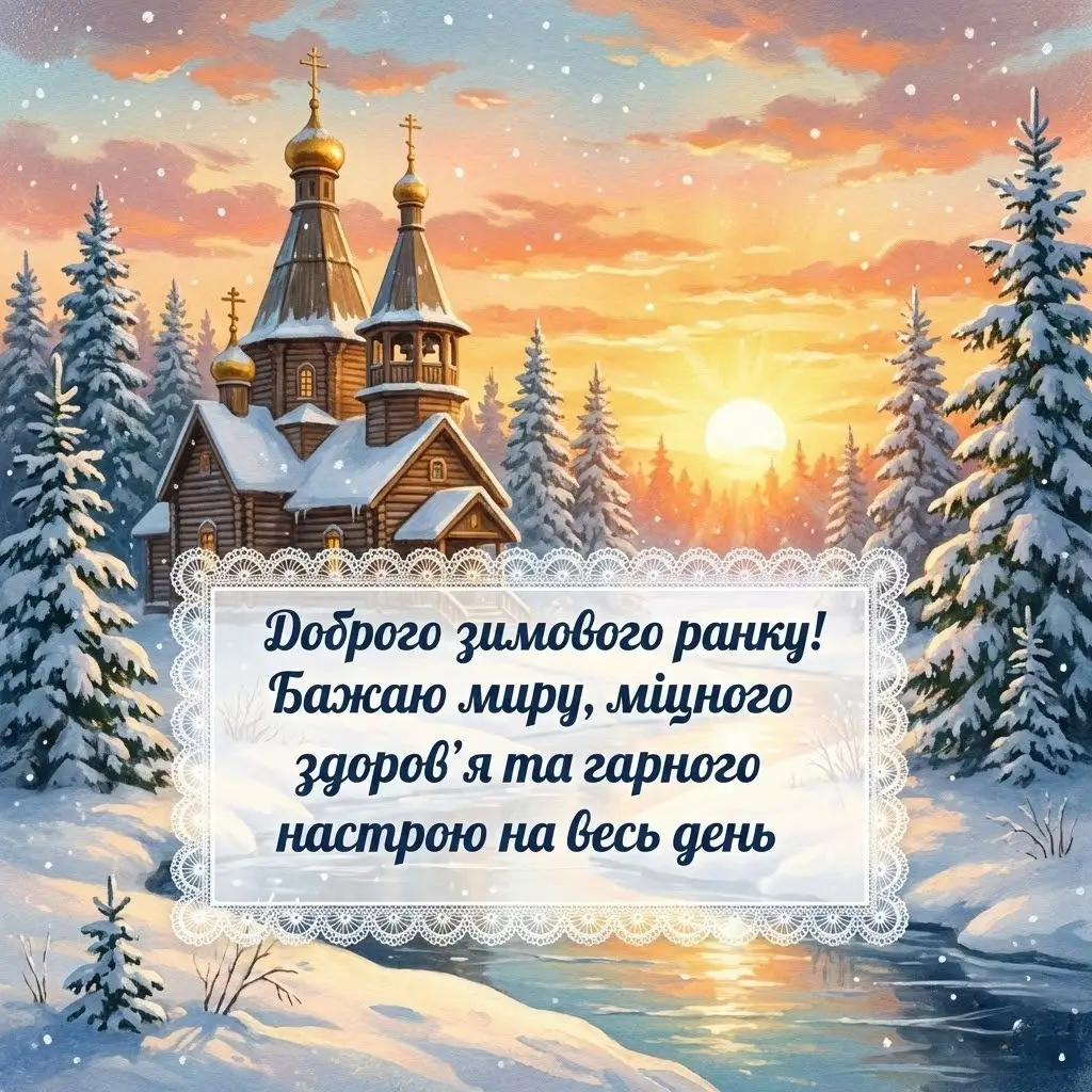 Доброго зимового ранку: найкращі картинки та душевні привітання для гарного настрою
