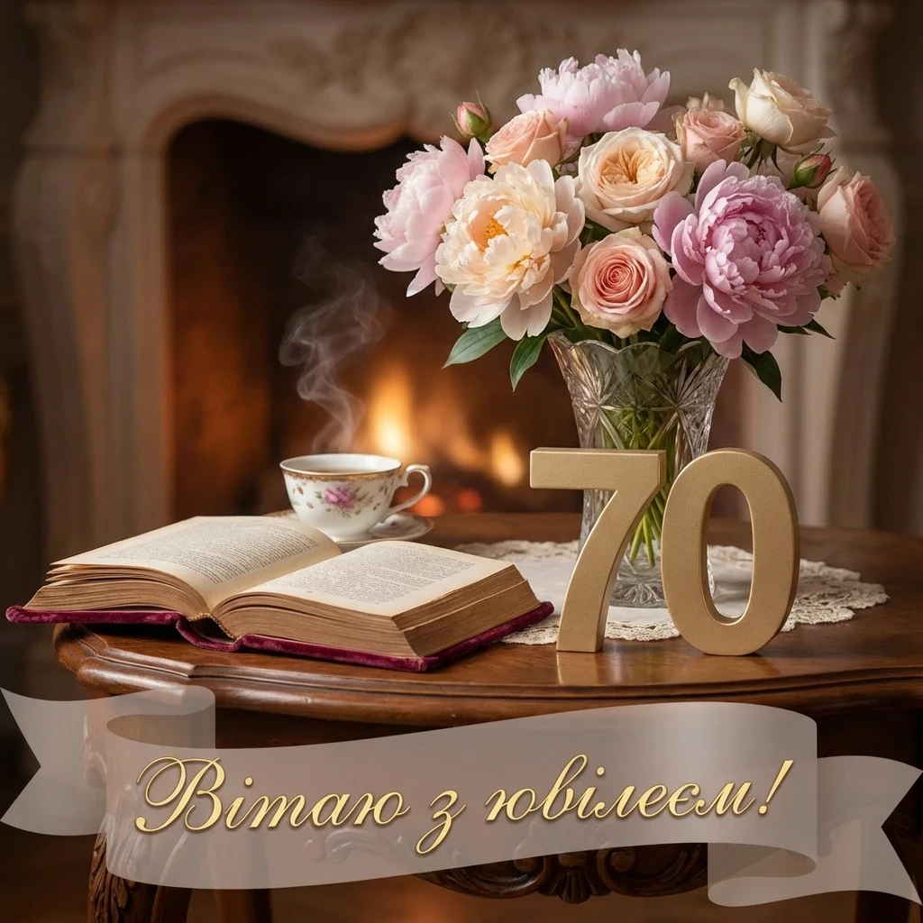 привітання з 70-річним ювілеєм жінці