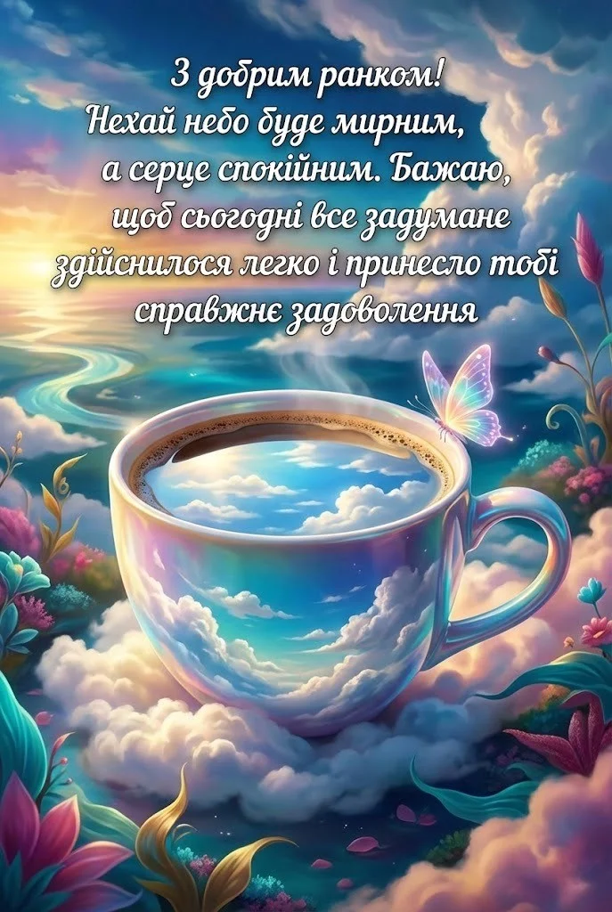 Доброго ранку, мирного неба: надихаючі картинки та найтепліші побажання