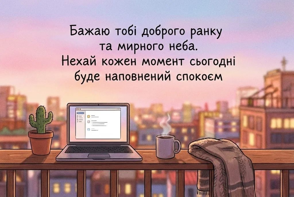 Доброго ранку, мирного неба: надихаючі картинки та найтепліші побажання