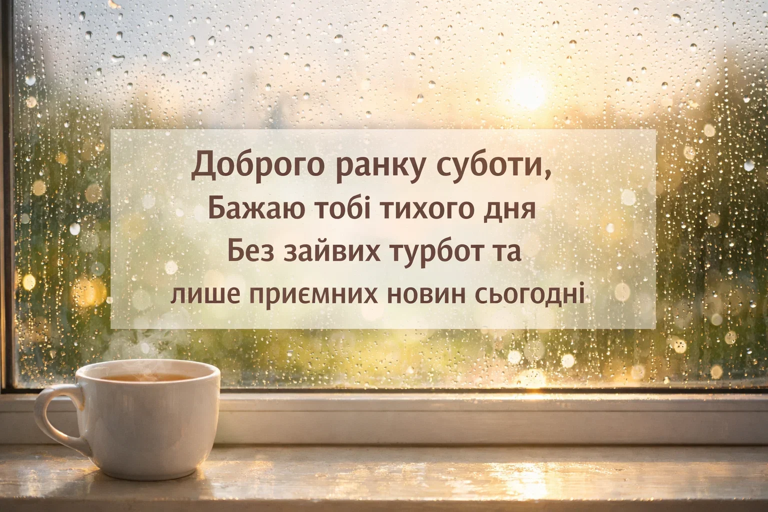 З суботою, доброго ранку: душевні картинки та найкращі побажання для затишних вихідних