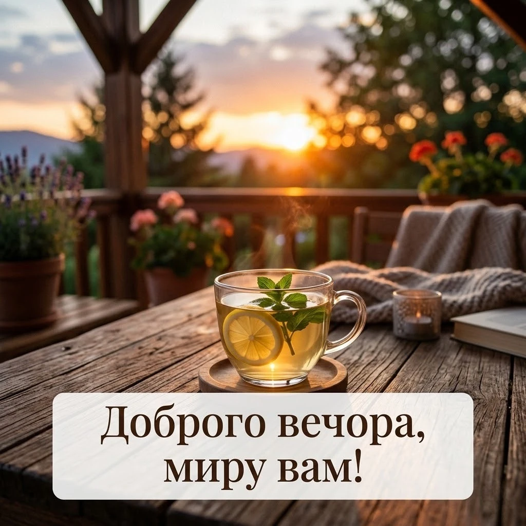 Доброго мирного вечора: картинки та щирі побажання для затишного настрою