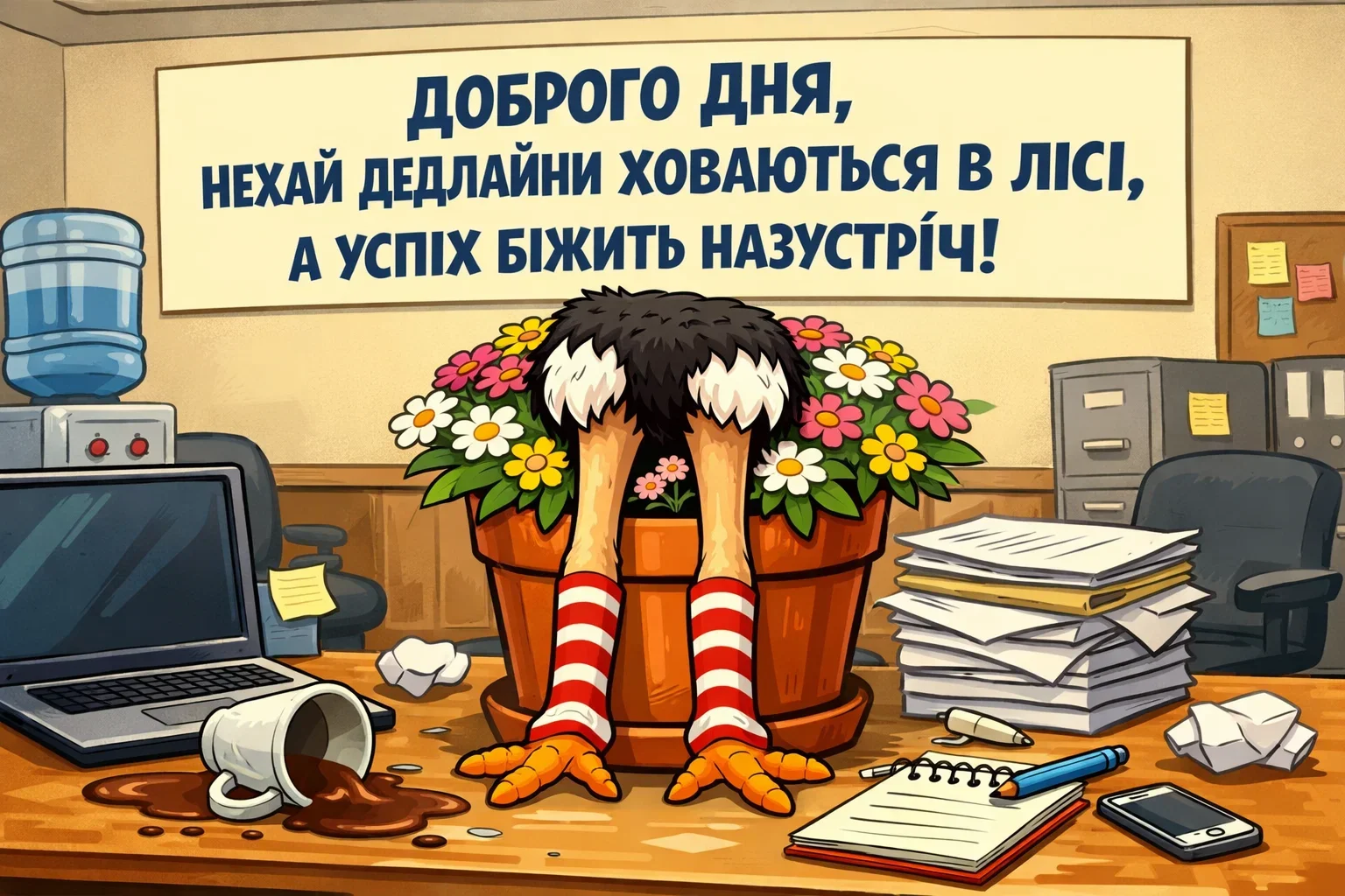 Найкращі побажання доброго дня українською у яскравих картинках та душевних листівках