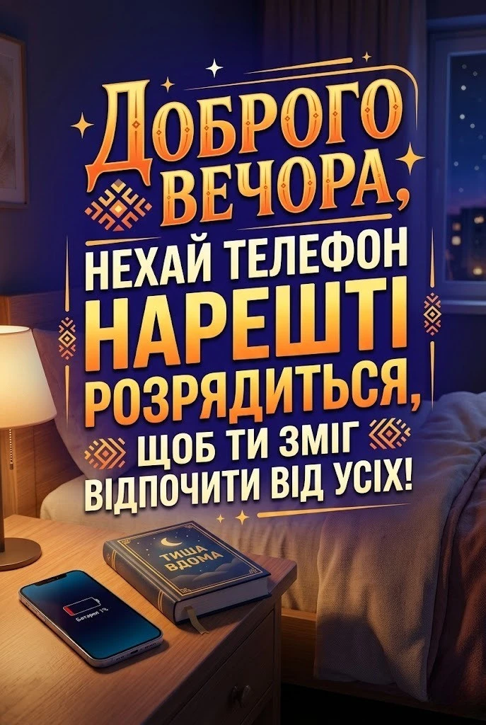 Найкращі картинки доброго вечора та мирної ночі для щирих побажань близьким