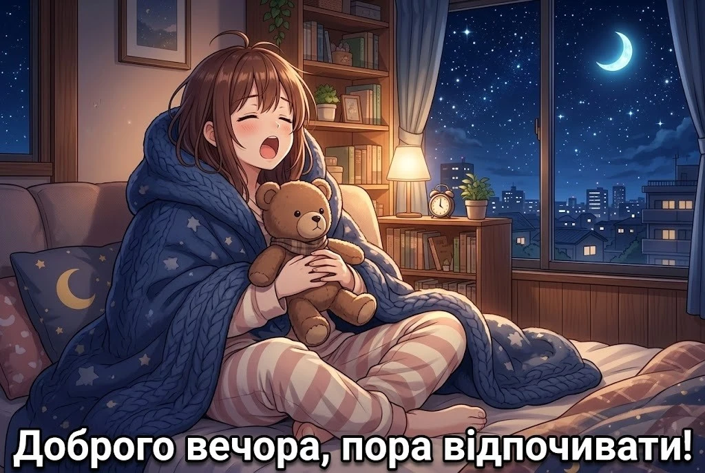 Найкращі картинки доброго вечора та мирної ночі для щирих побажань близьким