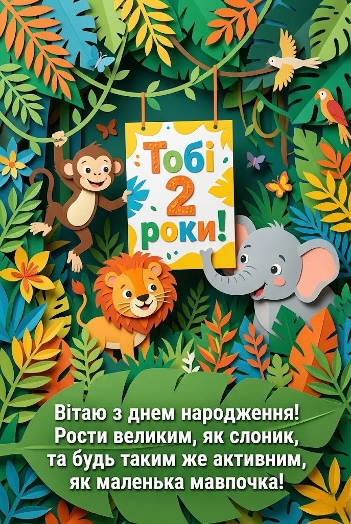 Щирі та зворушливі привітання синові на друге день народження