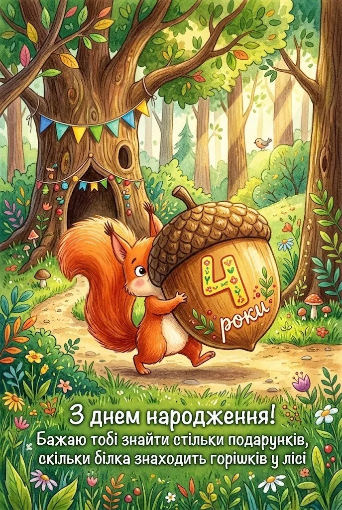 Привітання дівчинці з 4-річчям: велика добірка для батьків та рідних