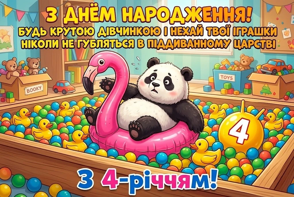 Привітання дівчинці з 4-річчям: велика добірка для батьків та рідних