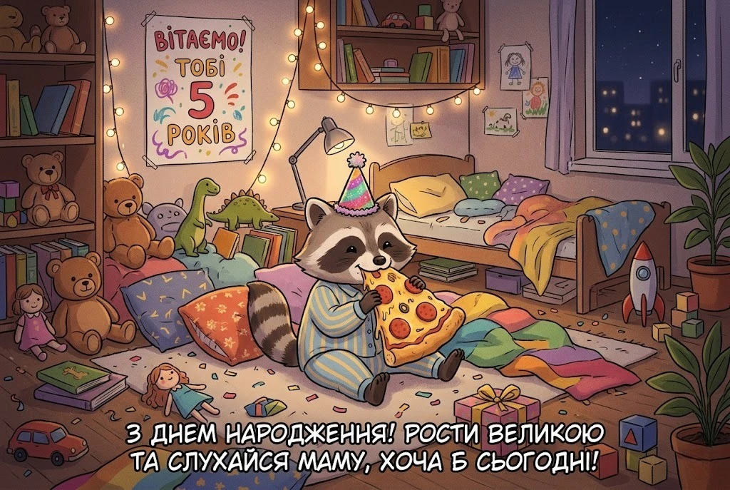З днем народження, принцесо! Вітання для дівчинки на 5 років від рідних