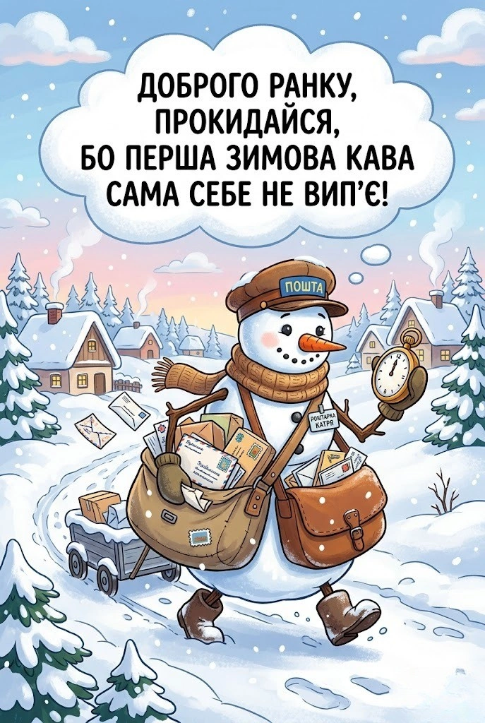 Доброго ранку з першим днем зими: душевні вітання та красиві листівки для гарного настрою