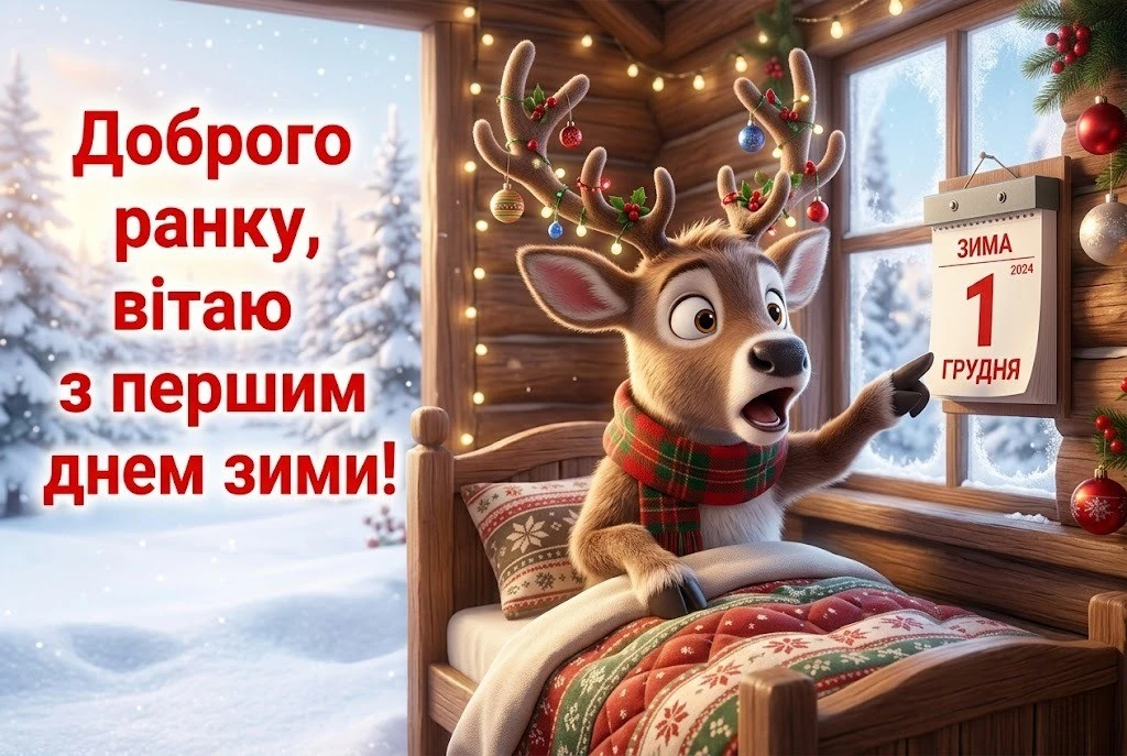 Доброго ранку з першим днем зими: душевні вітання та красиві листівки для гарного настрою