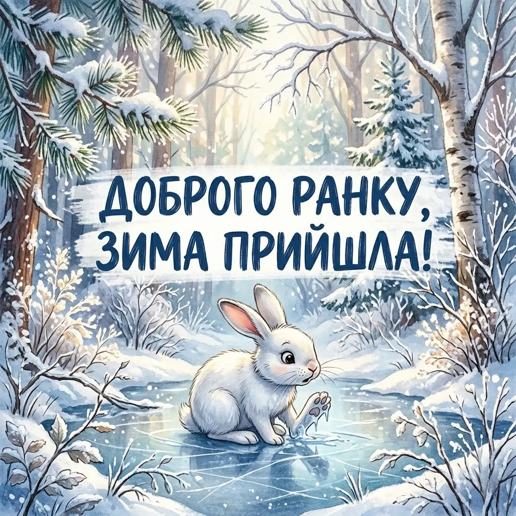 Доброго ранку з першим днем зими: душевні вітання та красиві листівки для гарного настрою