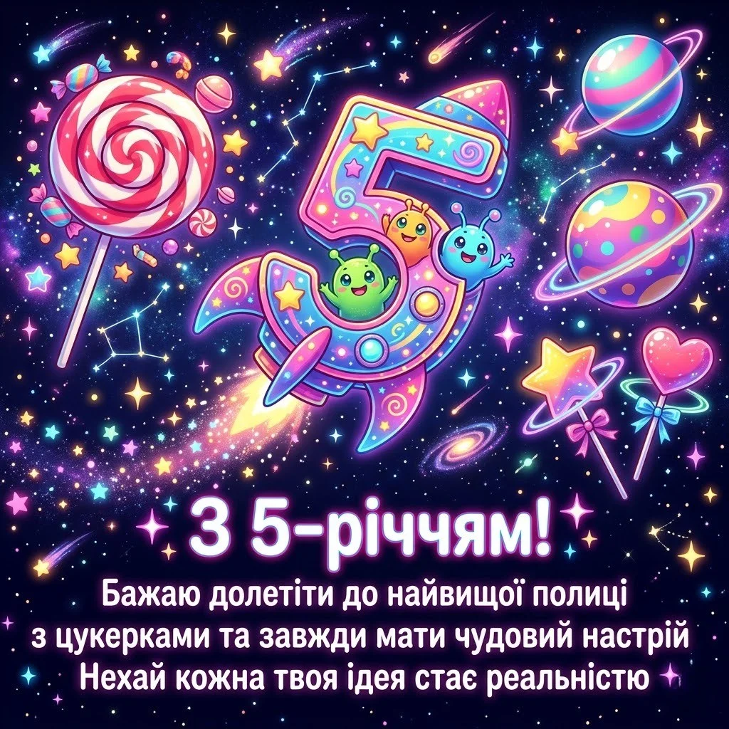 5 років хлопчику: збірка гарних привітань для маленького іменинника