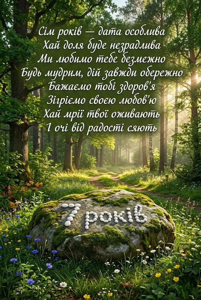 З 7-річчям, любий онуку! Підбірка зворушливих побажань та віршів