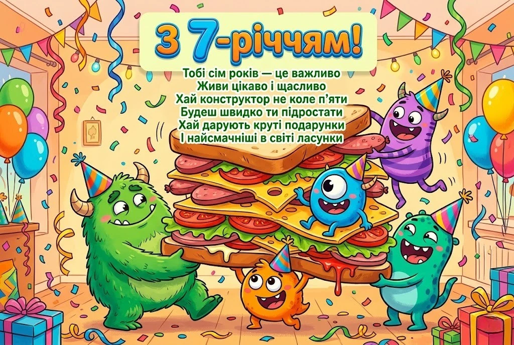 З 7-річчям, любий онуку! Підбірка зворушливих побажань та віршів