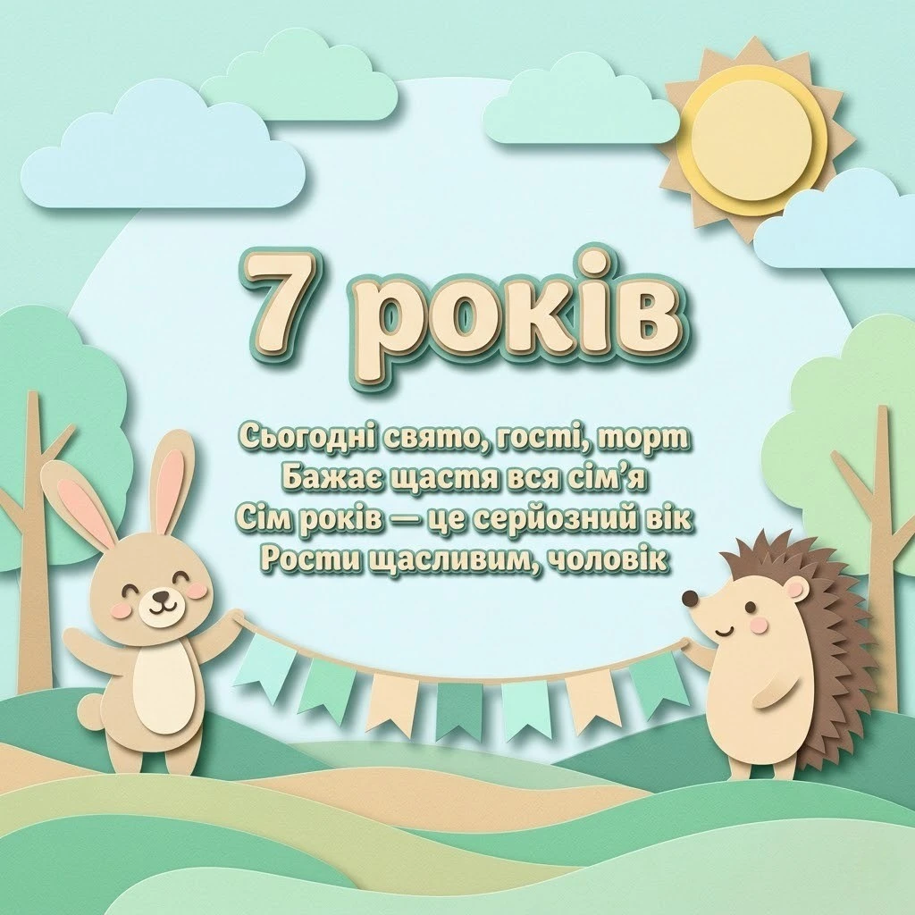 З 7-річчям, любий онуку! Підбірка зворушливих побажань та віршів