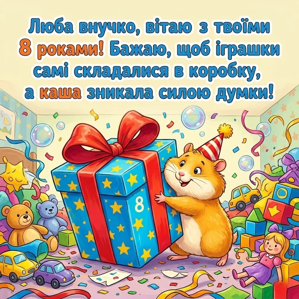 З днем народження, онучко! Збірка найтепліших слів на 8-річчя