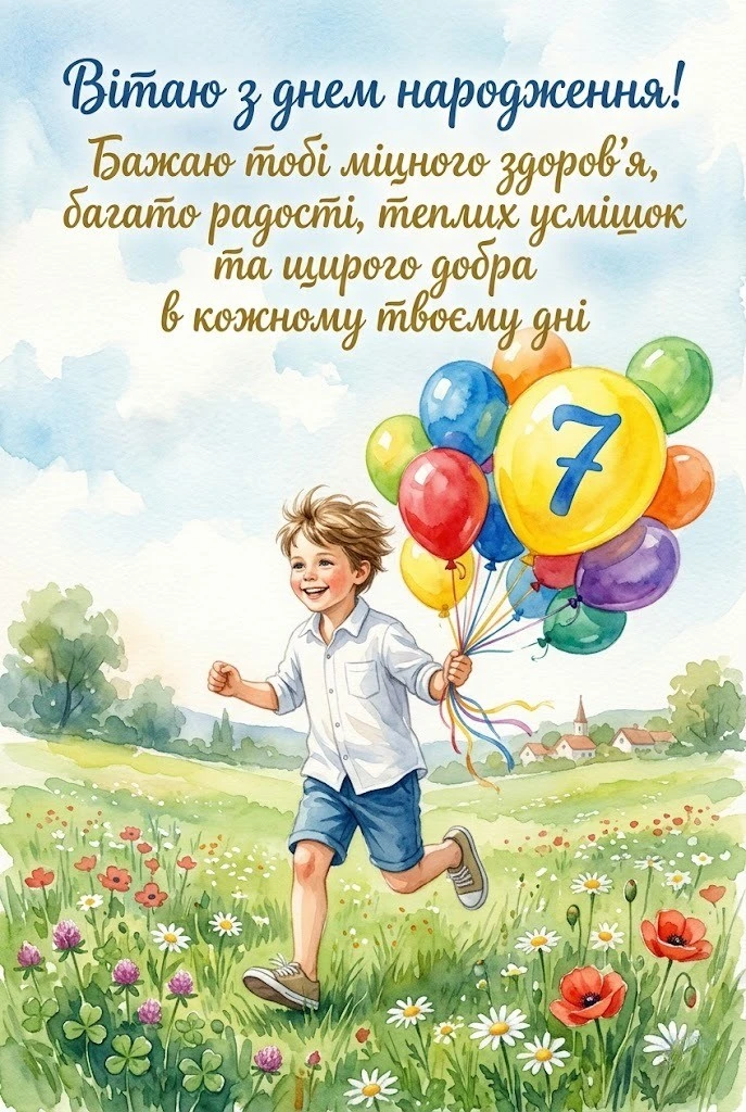 День народження 7 років: Зворушливі слова для сина, внука та похресника