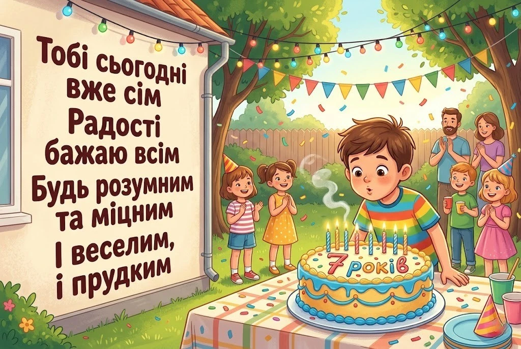 День народження 7 років: Зворушливі слова для сина, внука та похресника