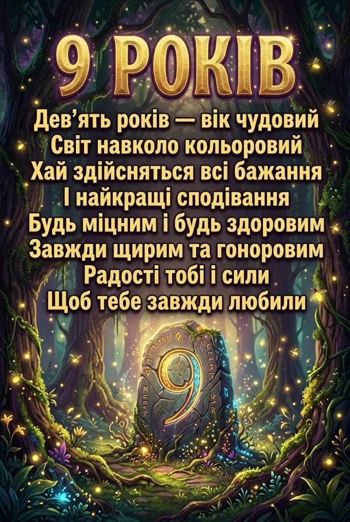 Як привітати дитину з 9-річчям: підбірка щирих слів та віршів