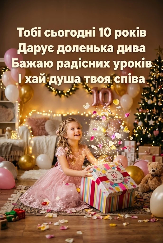 Як оригінально привітати дівчинку з 10-річчям: вірші та проза