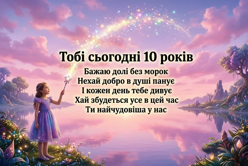 Як оригінально привітати дівчинку з 10-річчям: вірші та проза