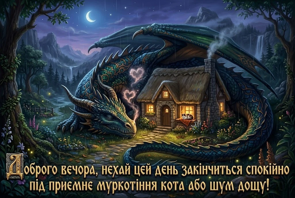 Доброго вечора: картинки та затишні листівки для душевного настрою