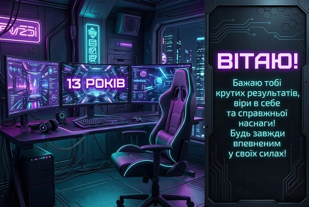 Сину 13! Найкрасивіші побажання успіху, мужності та щастя