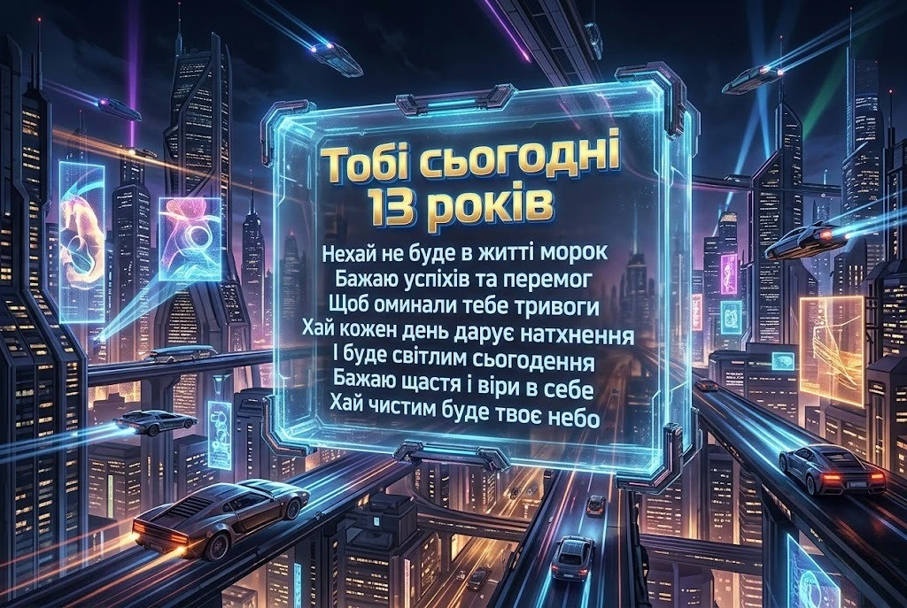 Сину 13! Найкрасивіші побажання успіху, мужності та щастя