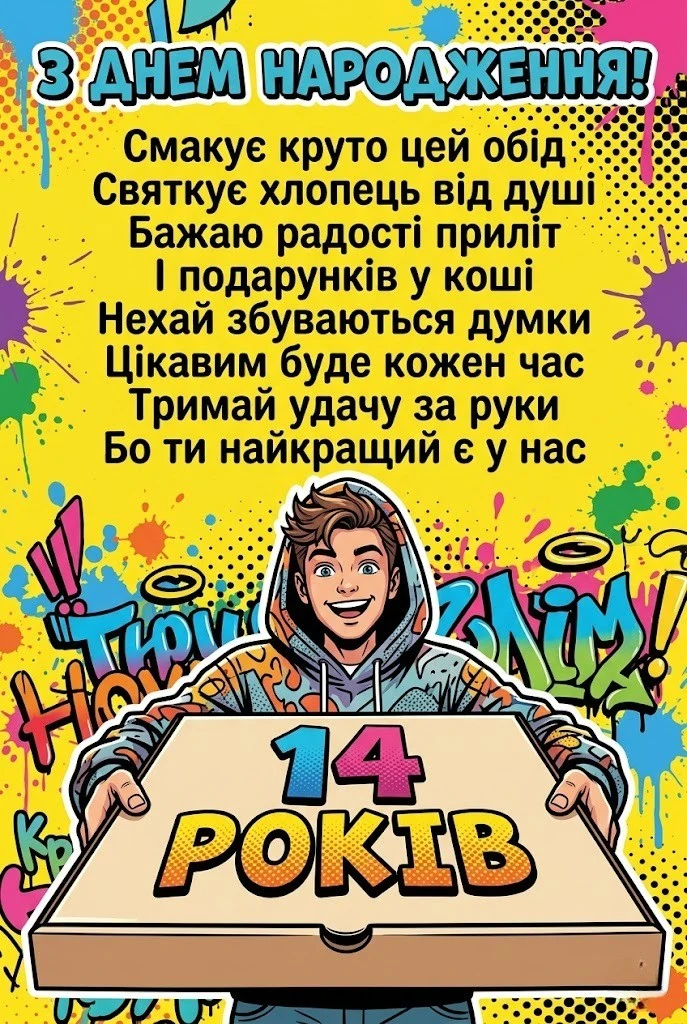 Що побажати хлопцю на 14 років? Колекція сучасних привітань