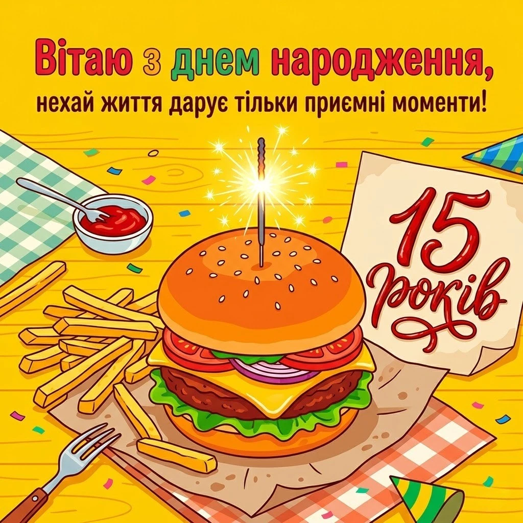 Привітання з днем народження для майбутнього чоловіка: хлопцю на 15 років