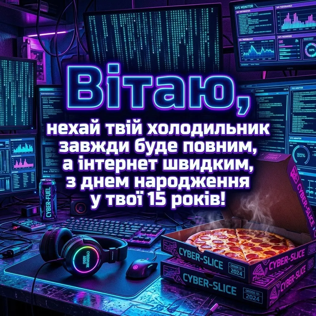 Привітання з днем народження для майбутнього чоловіка: хлопцю на 15 років