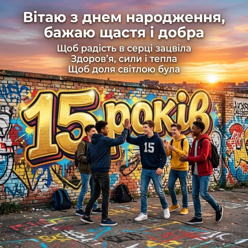 Привітання з днем народження для майбутнього чоловіка: хлопцю на 15 років