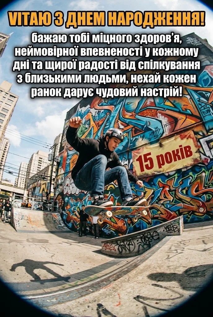 Привітання з днем народження для майбутнього чоловіка: хлопцю на 15 років
