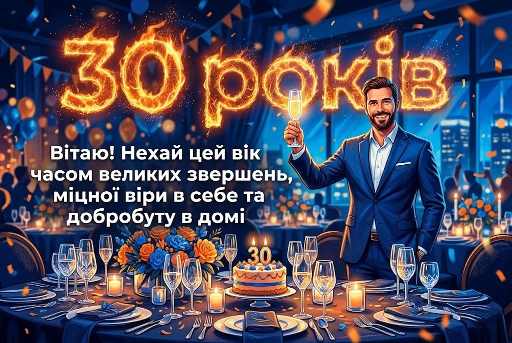 30 років — час розквіту: найкращі слова для ювіляра в один пост
