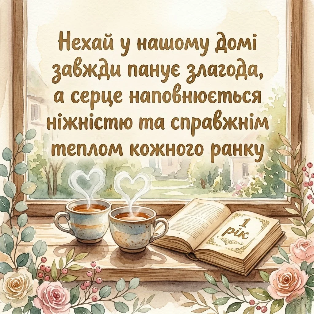 Перша річниця весілля: зворушливі тексти та вірші до свята 1 року життя