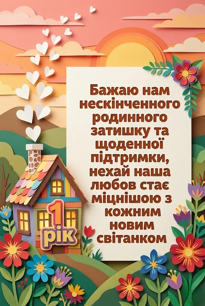 Перша річниця весілля: зворушливі тексти та вірші до свята 1 року життя