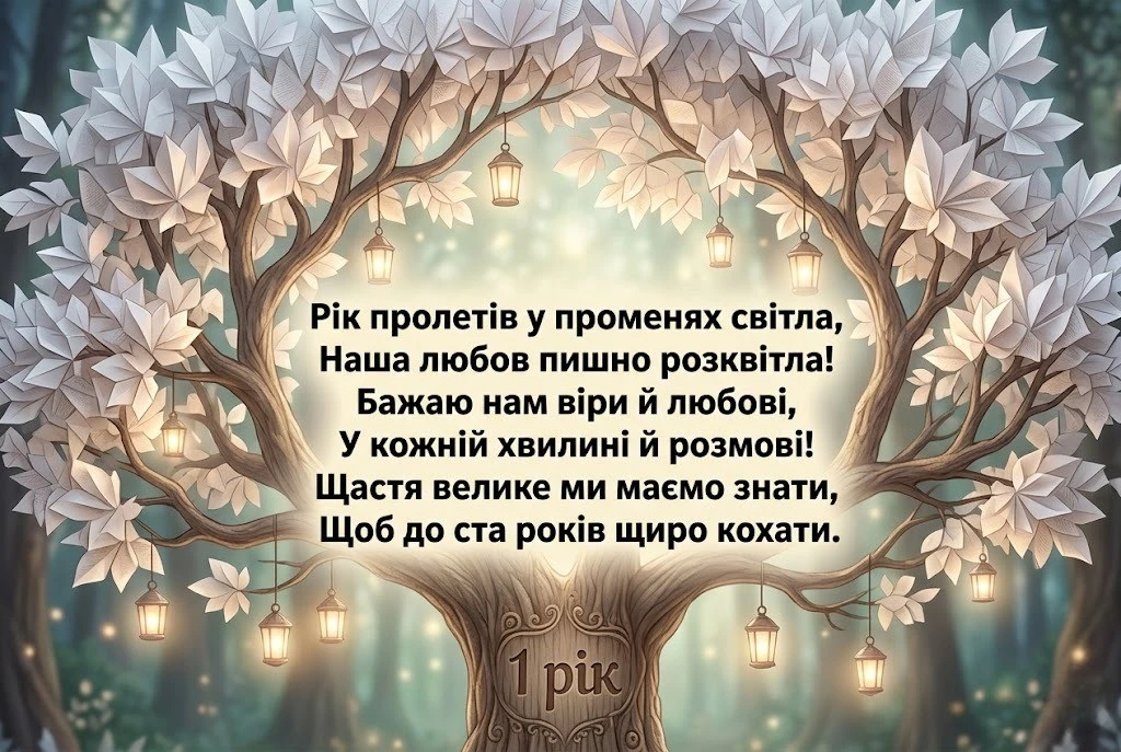 Перша річниця весілля: зворушливі тексти та вірші до свята 1 року життя