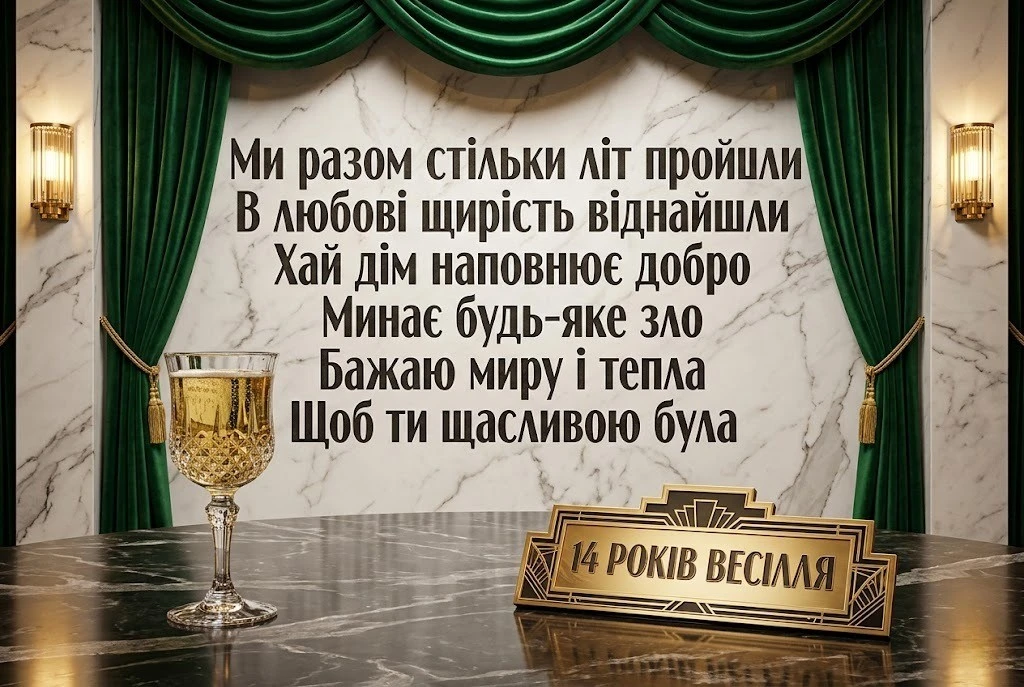 Агатова річниця: як зворушливо привітати кохану дружину з 14-річчям шлюбу