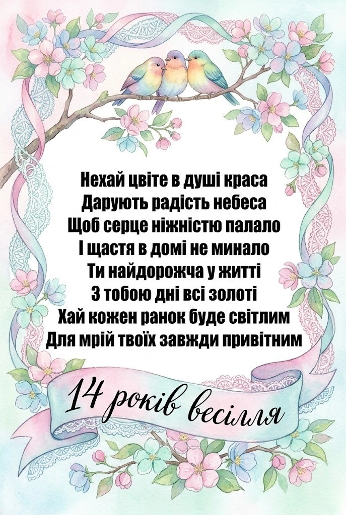 Агатова річниця: як зворушливо привітати кохану дружину з 14-річчям шлюбу